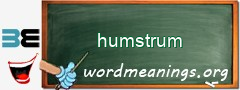 WordMeaning blackboard for humstrum